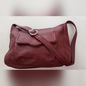 Stone Mountain Maroon Leather handbag New without tags.